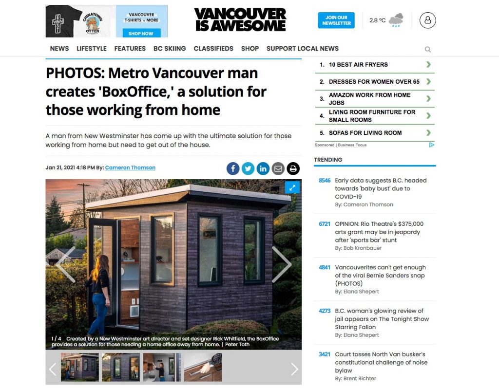 Backyard home offices in BC