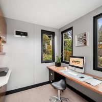 Custom modern backyard home office in Vancouver BC